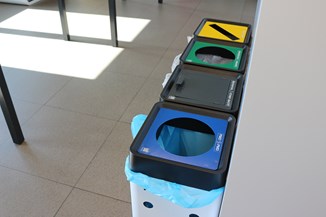 Recyclage afvalstromen op administratieve kantoren